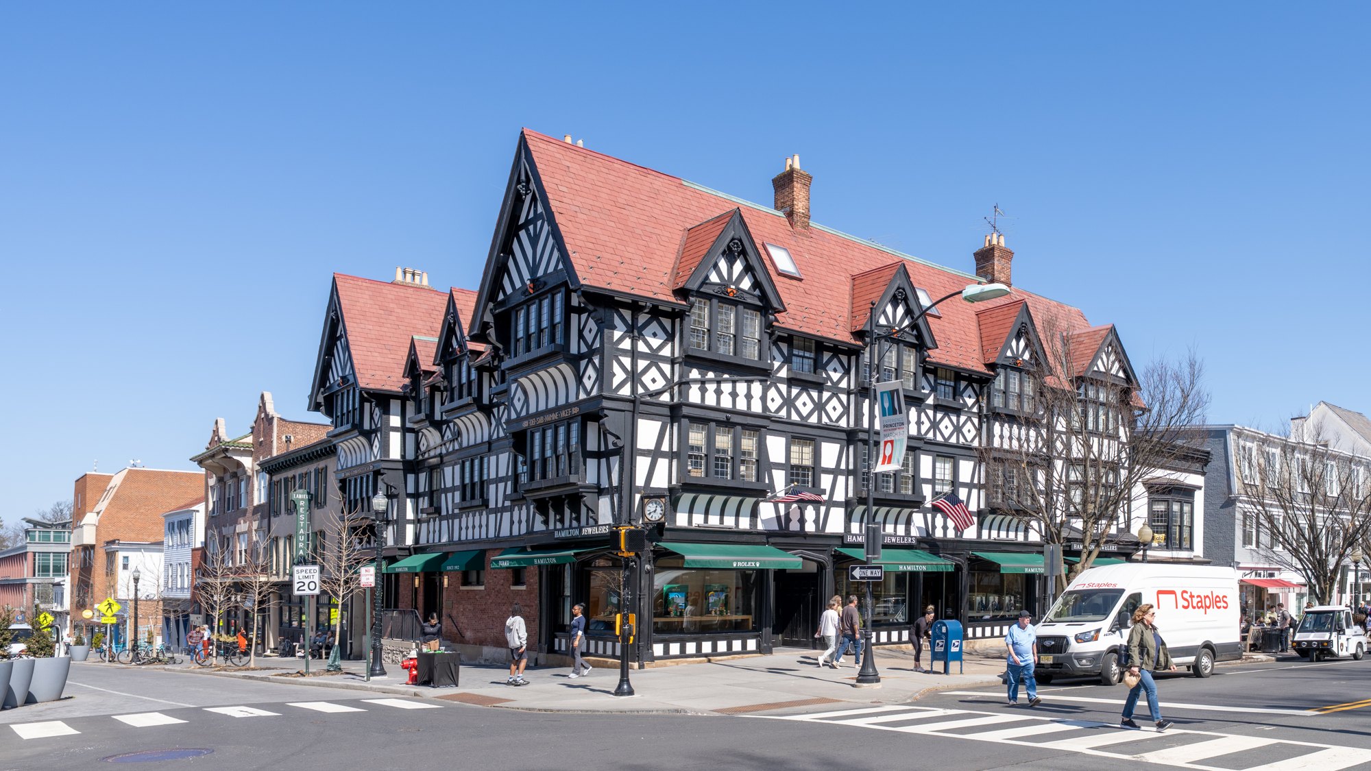 Historic Nassau Street architecture in Princeton